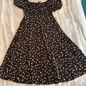 Floral Black Summer Dress